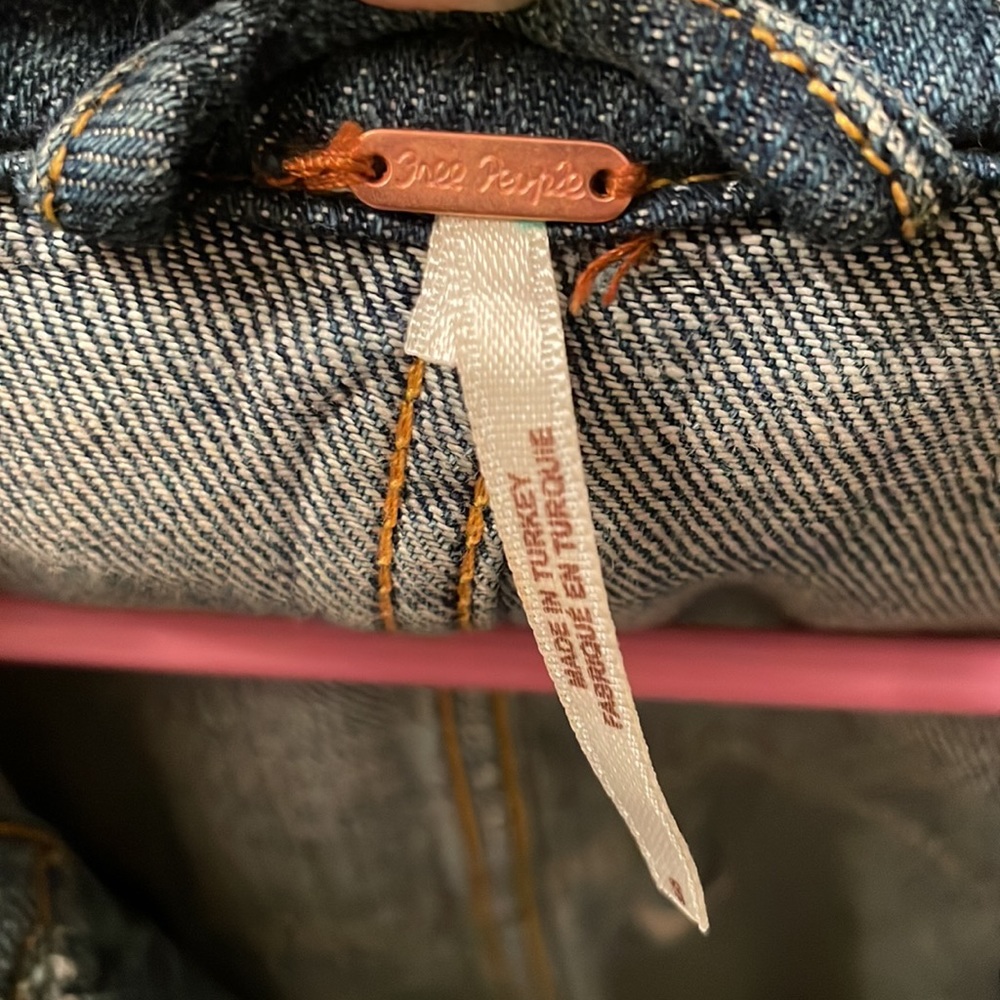 Free People Distressed Jean Jacket - Picture 4 of 5